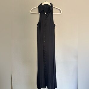 Zara Black Sleeveless Maxi Dress